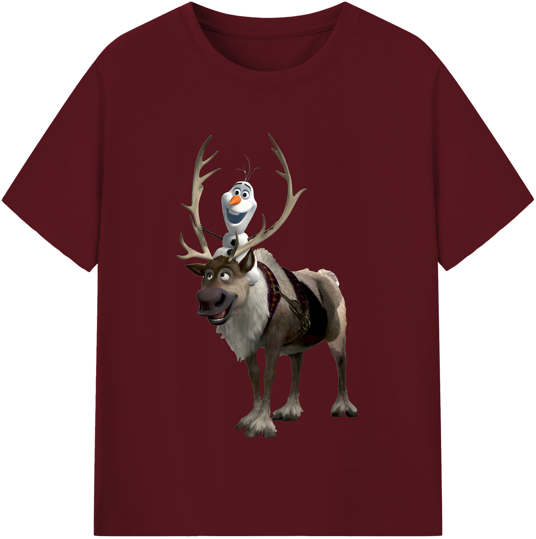 （画像用） アナと雪の女王 アンナ エルサ Frozen Anna Elsa 綿100％半袖Tシャツ（フロントプリント）